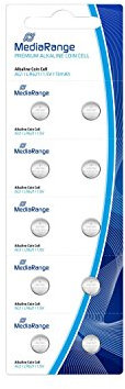 MediaRange Premium Alkaline Knopfzellen, AG1|LR621|1.5V, 10er Pack