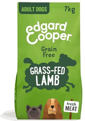 Edgard & Cooper Grain Free Dog Food Dry, (Lamb 7kg), Natural Kibble Dry Dog Food for Adult Dogs, Fresh Meat, High Protein, Gluten-Free, Non-GMO