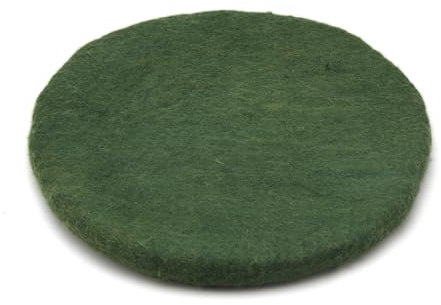 feelz Sitzkissen rund Filz Verschiedene grüntöne 100% Wolle 35 cm Höhe 2-3 cm Handarbeit (Mittelgrün)