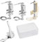TANCUDER 4 PCS Pied-de-Biche Machine à Coudre et Boîte de Rangement Pied Presseur Broderie pour Machine à Coudre en Métal Pied Fronceur Universel pour Singer Brother Janome Kenmore