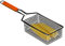 Relaxdays Grillkorb, für Maiskolben & Gemüse, verschließbar, antihaft, Griff, Grillhalter, HBT 8,5 x 13 x 54 cm, schwarz, 10028668