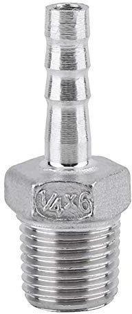 Raccordi per barre, acciaio inossidabile SS304 raccordo filettato esterno tubo asta tubo raccordo posteriore BSP 1/8 ~ 3/4 Adattatore per spina di presa per linee aria, linee carburante(1/4 * 6mm)