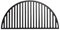 YNNI KAMADO Half Moon Slotted Cast Iron Grate For External diameter 18 grills TQ18CRG