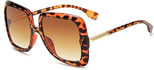Sunglasses Modische Sonnenbrille Vintage Übergroße Quadratische Sonnenbrille Frauen Trend Farbverlauf Blau Braun Sonnenb