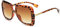 Sunglasses Modische Sonnenbrille Vintage Übergroße Quadratische Sonnenbrille Frauen Trend Farbverlauf Blau Braun Sonnenb