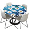 Chickwin-Shop Tischdecke Abwaschbar Rund 120cm, Elastisch Lotuseffekt Daisy Table Cloth für Garten Restaurant, Ideal für 100cm-110cm