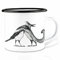 Ligarti® XXL Emaille Tasse (leicht & robust) | Camping Becher handveredelt in Deutschland | Kaffeetasse, Trinkbecher, Emaillebecher