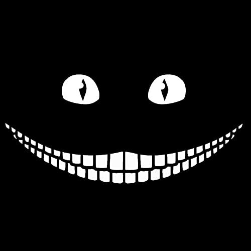 SCSHY Auto-Aufkleber 20,3 * 9,4 cm Cheshire Cat Grinsen Zähne Autofenster Vinyl Aufkleber Persönlichkeit Klassische Körperdekoration Zubehör