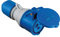 as - Schwabe Coupleur CEE avec indicateur de tension POWERLIGHT 230 V, 16 A, 3 pôles, coupleur de camping, protection IP44 étanche, pour l'extérieur, bleu | 61487
