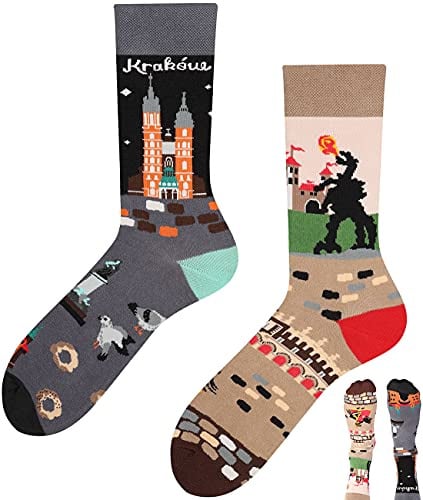 TODO Chaussettes avec motifs amusants , multicolores, colorées, loufoques, pour exprimer votre joie de vivre, 35-38