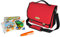 PUNALU TipToi Tasche für Stift & Bücher - Büchertasche Mit Platz für 2 Stifte und 11 Bücher, Starterset (Rot)