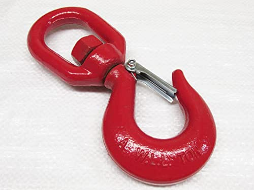 Swivel Hook With Safety Catch 7 Ton (7000KG Red Painted Tested Certified)