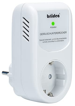briidea Filtro di rete intermedio, Ground Loop soppressore ronzio Plug-Style Filtro di tensione CA, bianco