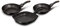 Black Rose Juego 2 Sartenes y Grill Inducción 20-24-28cm, Aluminio Forjado, Antiadherente Ecológico Mármol sin PFOA, Diseño Elegante, Para Todas Las Cocinas, Vitrocerámica, Gas