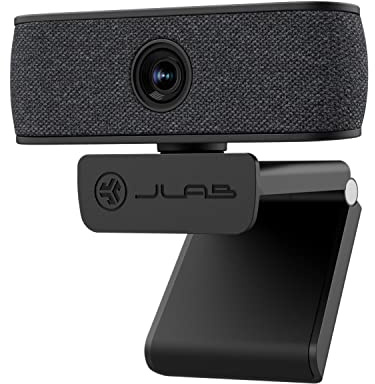 JLab JBuds Cam USB HD Webcam | Black with Optional White Faceplate | 1080P/30 FPS, 2.1 Megapixels | Auto-Focus | Dual Omni-Directional Microphones | Compatible with PC, Mac and Chromebook