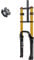RUJIXU 20 Zoll 4.0 Fat Forks Scheibenbremse Gerade 1-1/8 BMX MTB Luftfedergabel Reisesperre Dämpfungseinstellung DH E-Bike Mountainbike-Gabel Federweg 160mm (Color : Black Gold)