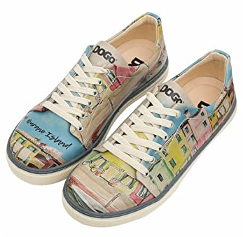 DOGO Sneaker -Burano Island- Vegan Atmungsaktiv Mehrfarbig Damen Sneaker