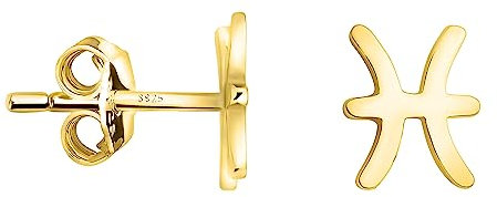 SOFIA MILANI - Damen Ohrringe 925 Silber - vergoldet/golden - Fische Sternzeichen Ohrstecker - E2123