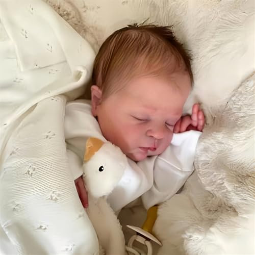 Bambole Reborn Maschio Originali Sembra un vero Bambino Ragazzo con gli occhi chiusi Silicone Bambole Che Sembrano Vere Bambola Realistico Fatto a Mano 50cm