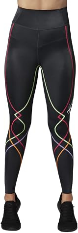 CW-X Stabilyx 3.0 Joint Support Compression Tight, Black/Rainbow, Large