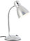 Lightbox silberfarbene Schreibtischlampe - 34 x 14 x 22 cm - Basic Tischleuchte mit schwenkbarem Kopf & Schalter - E27, max. 25 W - aus Metall/Kunststoff - in Silberfarben