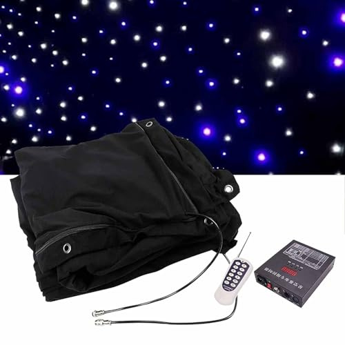 DDZJTPP LED Bühne,Sternenhimmel Stoffhintergrund,Nachthimmel Sternhintergrund,Universum Weltraum Themen Sternenfotografie Hintergrund,Galaxie Sterne Vorhang Bühnenvorhang,5x7m