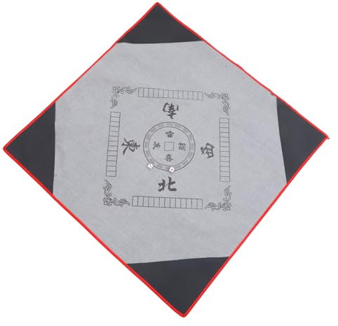 Gogogmee rutschfeste Farbe Tischdecke Leder Rutsch Stoff und Mahjong Geräuschdämpfender mit Anti Rückseite Funktion Quadratische Brettspielmatte zu Zufällige für Mahjong Spiele