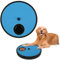 Tabla de rascar uñas 2 en 1 para perro con 6 compartimentos para aperitivos, rascador de uñas redondo giratorio para perro, tablero de lima de uñas antideslizante extraíble, cortaúñas para perros para