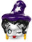 GNOCE Viola Cappello Strega Betty Boop Charm, S925 Charms in argento sterling per donne ragazze moglie figlia, San Valentino, festa della mamma gioielli regalo
