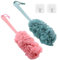 2 cepillos de baño con mango largo, 2 ganchos, cepillos de ducha, cepillo de espalda con mango largo para ducha, parte trasera de esponja con mango largo, cepillo corporal para ducha, cepillo de baño