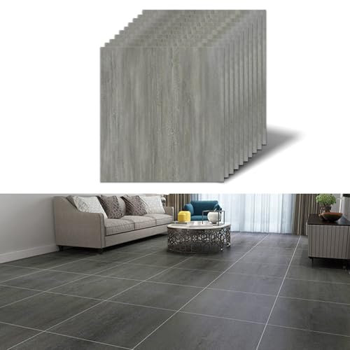 30 Pack Self Adhesive Vinyl Floor Tiles,Waterproof Floor Tile,Peel and Stick 30x30cm Wall Floor Stickers for Bathroom Kitchen Bedroom Living Room Planks
