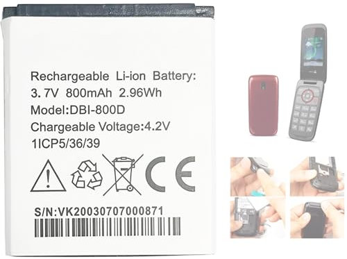 Aousavo DBI-800D ersatz akku DBI-800D Kompatibel mit Doro Liberto 650, Secure 580, Secure 580IUP DBI-800B Handy akku