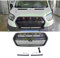 OIUFSW Nieren Kühlergrill Für Ford Für Transit 2022 2023 2024 2025 ABS Kühlergrill Auto Teile Vorne Racing Grille Front Rippen Grill(Grill - led)