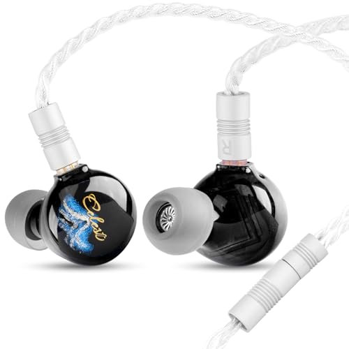 QOA Kinera Celest Pandamon 2.0 in Ear Monitor for Musicians, 3.5mm HiFi Wired Earphone, Enhanced SPD2.0 BA Driver IEM Earphone with Resin Housing and Stainless Steel Panel, 2-Pin Detachable Cable