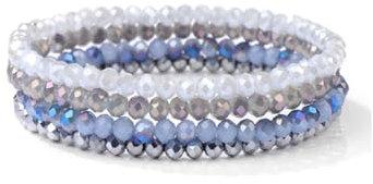 KGDUYC Damen Kristall Perlen Armband, Mehrschichtiges Steine Armband für Paar Freundschafts Partner