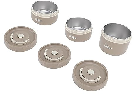 Récipient Alimentaire isolé, Boîte Thermique Non Ronde en Acier Inoxydable 304 avec Couvercle pour Garder Les Aliments Frais pour Le Travail, L'école, Les Repas en Plein Air, 4 à