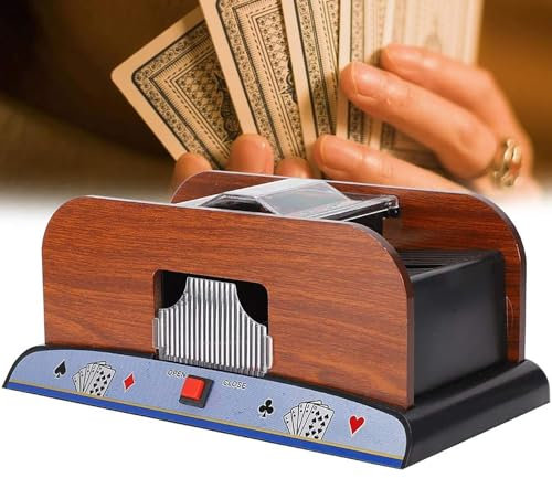 Kartenmischer für Blackjack und Texas Hold'em, elektrische Händlermaschine, 360° drehbare automatische Kartenspaltmaschine