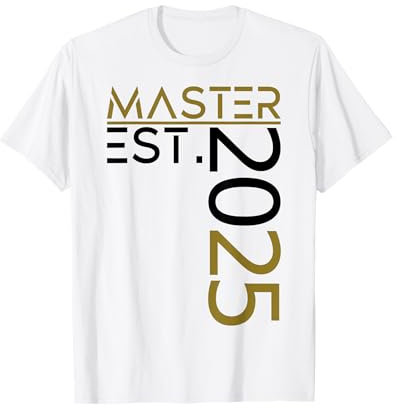 Master est. 2025 Abschluss Outfit goldenes Motiv Outfit Fun T-Shirt