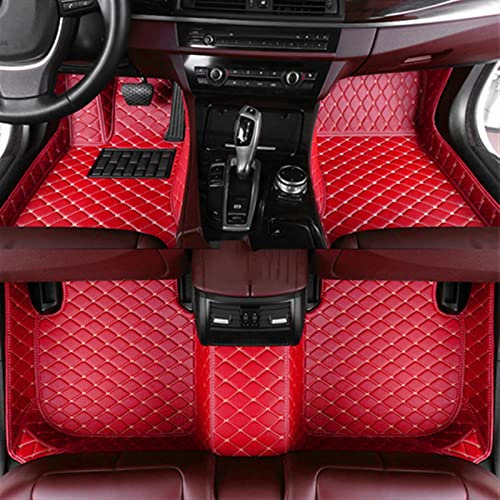 ZSGHJA Automobile Moquette pour Maserati pour Levante 2016 2017 2018 Tapis De Sol De Voiture en Cuir Personnalisé Coussinets De Pied Automatiques LHD(Rouge)