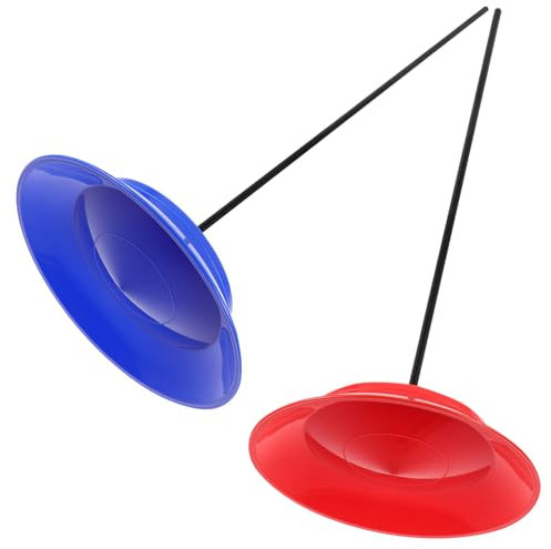 TOYANDONA 2 Sätze Jonglierplatten mit Stäben Bunte Zirkusspielzeuge für Erwachsene für Gruppenshows und Jonglier Übungen Leicht zu Erlernen für Langanhaltendes Drehen Geeignet