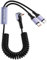 MISYNLON Right Angle USB C Splitter Coiled Cable, 90Degree Type C to Dual Type C Fast Charging Cable Multi 2 in 1 USB Type C Spring Cord Data Sync, for Phone15/16 S23/S22/S20 Laptop,Cellphone-5.9Ft