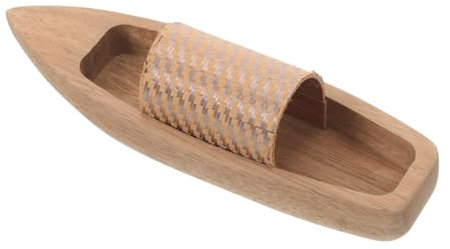 Homoyoyo Holzboot Modell Holzboot Dekoration Für Nautische Wohnkultur Handgefertigtes Holzspielzeug Realistische Boots Darstellung Naturholz