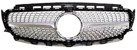 Kühlergrill Vorne Für E-Klasse W213 W238 E200 E250 E300 Coupé 2016 2017 2018 Auto Diamond Grille Front Mesh Kühlergrill Grill Autoteil Front Kühlergrill(Silver cam Hole)