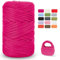 iEGrow 400 g T-Shirt Garn, Häkelgarn, Textilgarn für gehäkelte Körbe, geeignet für Handtasche, Taschen, Teppiche, Heimdekoration, DIY-Kunsthandwerk, Chunky Yarn für Anfänger Rose