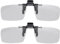 sourcing map 2 Pcs Polarized Clip-on 3D Glasses, Passive Circular 3D Viewing Glasses Frame for Anaglyph Movies Theater Games TV Photo Projector