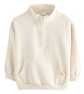 NEXT Mädchen Standard Sweatshirt mit halblangem Reißverschluss 62-122