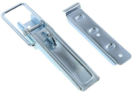 NULYLU Chiusura Levetta in Metallo Zincato Per Cassette Attrezzi Auto e Camion Fermaglio Robusto Allungato Serratura Per Armadi Industriali e Cassette Installazione Veloce