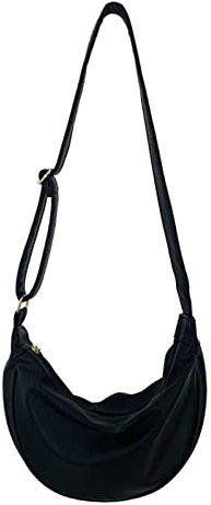 Damen Casual Satchels PU Dumpling Taschen All-matching Crossbody Taschen Einfache Umhängetasche Stilvolle Solide Unterarmtasche