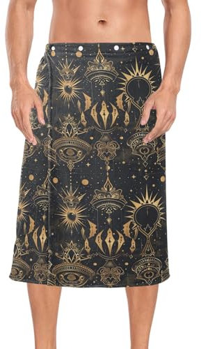 KLL Golden Crown Mens Terry Cloth Towel Wearable Plus Sizowel 60 x 28 Sauna Dorm Room Essentials tuallas de bano para Hombre