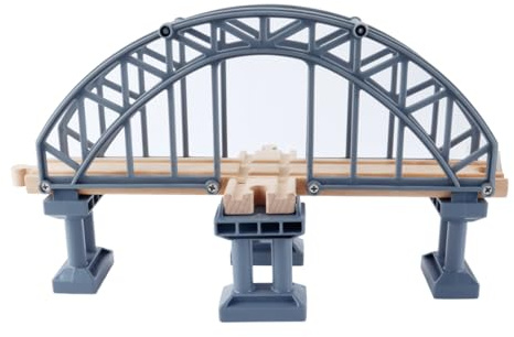 Ausi ABS-Zugbrückenwerkzeug im Holzstil (Grau) – 32,5 x 13,2 x 17 cm Hängebrücke für Schienensätze